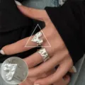 Silver butterfly ring, irregular metal open ring variant, sweet cool style fashion jewelry. - Silver 3D Irregular Butterfly Style (JZ7783)
