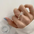 Pearl smiley face beaded ring, sweet and cool style, stackable fashion jewelry accessory. - Smile Beaded Ring(JZ9444)
