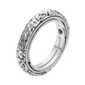 Vintager astronomischer Kugelring Silber faltbar kosmischer Fingerring Schmuck Geschenk - Größe 6 / Antiksilber