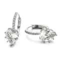 Silberne ohrringe mit tropfen zirkonia für damen, elegante hängeohrringe schmuck geschenk. - Weiß