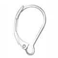 Support de boucle d'oreille levier en metal argente pour creations de bijoux diy. - Crochet Dormeuse en D Français / 1 Pièce / Argent