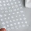 White firework nail art stickers translucent minimalist DIY manicure decals for stylish nails - Simple White Fireworks Style (kx128)