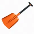 Collapsible aluminum alloy snow shovel, orange portable car ice scraper and outdoor tool. - Orange