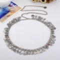 Vintage silver metal coin tassel waist chain belly chain for women fashion body jewelry - Antique Silver