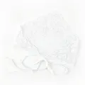 Foulard triangulaire en dentelle blanche bandeau floral brodé accessoire cheveux femme. - 65*25cm / 03