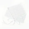 Foulard triangulaire en dentelle blanche avec liens et broderie nœud pour femmes. - 65*25cm / 04