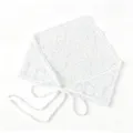 Weißes spitzen dreiecks kopftuch süßes florales haar bandana für frauen stilvoll modisch - 65*25cm / 05
