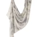 Lightweight floral printed scarf breathable summer sun protection shawl long hijab headscarf - 170