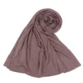Pañuelo hijab de modal con pedrería, chal largo elegante para mujer de uso diario. - Gris Púrpura (01)
