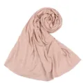 Bufanda larga lisa de modal con estrás ligero rosa hiyab 170x60cm accesorio moda - Rosa Claro (03)
