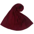 Bufanda burdeos de modal con brillantes, elegante pañuelo largo brillante para mujer. - Rojo Vino (06)
