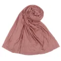 Pañuelo hijab liso de modal con pedrería brillante, elegante bufanda larga para mujeres. - Rosa Loto (07)