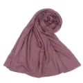 Bufanda hijab de modal de color liso con pedrería brillante, diseño largo y elegante para mujeres. - Malva (10)
