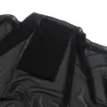 Ensemble écharpe longue en mousseline noire et bonnet tube extensible pour un usage quotidien. - Noir