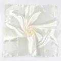 Solid color satin square scarf 65x65cm women elegant silk feel hair scarf neckerchief - Light Color