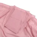 Set sciarpa lunga e cuffia elastica in chiffon rosa, elegante hijab magnetico variante. - Rosa