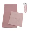 Matching chiffon hijab and under cap set, modal long scarf for women, powder pink. - A30