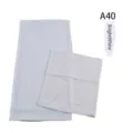 Modal chiffon hijab set with inner cap, light white solid color comfortable headscarf style - A40