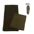 Matching chiffon hijab and inner cap set in dark olive green, elegant and convenient. - A43