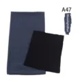 Chiffon hijab and undercap set in moonlight blue and black, comfortable modest headwear. - A47