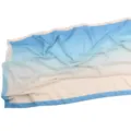 Gradient chiffon scarf for women, stylish blue and white ombre design, lightweight neck wrap. - 53