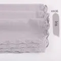 Pañuelo hijab de gasa Iris bordado con elegante diseño de borde festoneado variante A36 - Iris