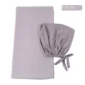 Chiffon hijab met strikmuts set, irispaarse lange hoofddoek voor dagelijks gebruik. - Lichtpaars