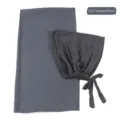 Chiffon Hoofddoek en Dop Set Lange Sjaal Maleisische Islamitisch Hoofddeksel Rookgrijs - Rookgrijs