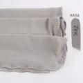 Bufanda de gasa gris con bordado exquisito, elegante pañuelo modelo #A54 Zinc. - Zinc