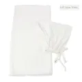Wit chiffon hoofddoek en strikmuts set, licht gewicht materiaal, comfortabel dagelijks. - Wit