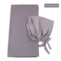Chiffon Hijab met Strik Cap Set Moslim Hoofddoek Lange Sjaal Grijs Mode Stijl - Grijs
