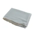 Grey chiffon hijab scarf with gold beaded chain trim, elegant solid color headscarf for women - Gray / 175*70cm