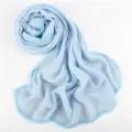 Light blue honeycomb pleated lace scarf hijab variant, soft breathable fabric for daily wear - 05 Light Blue