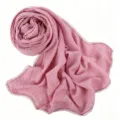 Pink honeycomb crinkle lace scarf for women, elegant lightweight headscarf daily wear. - 08 Rose Pink
