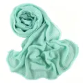Mint green crinkled lace scarf light breathable hijab elegant fashion accessory for women daily - No. 10 Mint Green