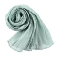 Mint Green Shiny Crinkle Hijab Long Scarf Breathable Lightweight Shawl for Women! - Lake Blue