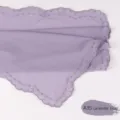 Elegante hijab de gasa gris lavanda bordado, hermoso chal con borde festoneado. - A35