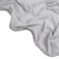 Solid grey chiffon hijab with sparkling rhinestone chain trim edge elegant Muslim head scarf - Gray