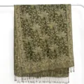 Classic green paisley jacquard fringe shawl, versatile soft scarf for all four seasons. - 03 / 180*70cm