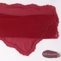 Pañuelo de gasa rojo con borde bordado Hiyab musulmán ligero chal elegante para mujer - A20