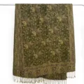 Green paisley pattern fringed cashmere-feel long winter scarf and versatile fashion shawl. - 07 / 180*70cm