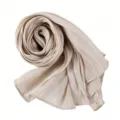 Champagne shimmering crinkle long scarf breathable lightweight hijab for women daily wear - Beige Apricot