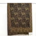 Classic dark brown jacquard paisley tassel scarf, elegant long shawl for women. - 09 / 180*70cm