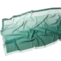 Gradient green chiffon scarf, breathable lightweight long shawl for spring summer daily wear. - 22
