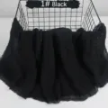 Solid color lightweight breathable cotton linen pleated fringed hijab Malaysia shawl black - Black