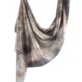 Marble Print Imitation Silk Scarf Ethnic Shawl Variant - Beige Grey Stylish Design - 20