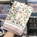 Malaysian square hijab voile printed sun protection scarf lightweight floral head cover design - 42