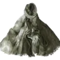 Verloop tie-dye katoenen sjaal voor dames, lichtgewicht gekreukelde lange omslagdoek. - 190*80cm / Maat 11