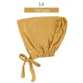 Gorro interior de hiyab modal elástico liso ajustable para mujeres uso diario bien. - Amarillo Mimosa