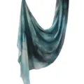 Blauwgroen marmer print zijden sjaal vrouwen elegante sjaal lichtgewicht lange mode halsdoek - 30